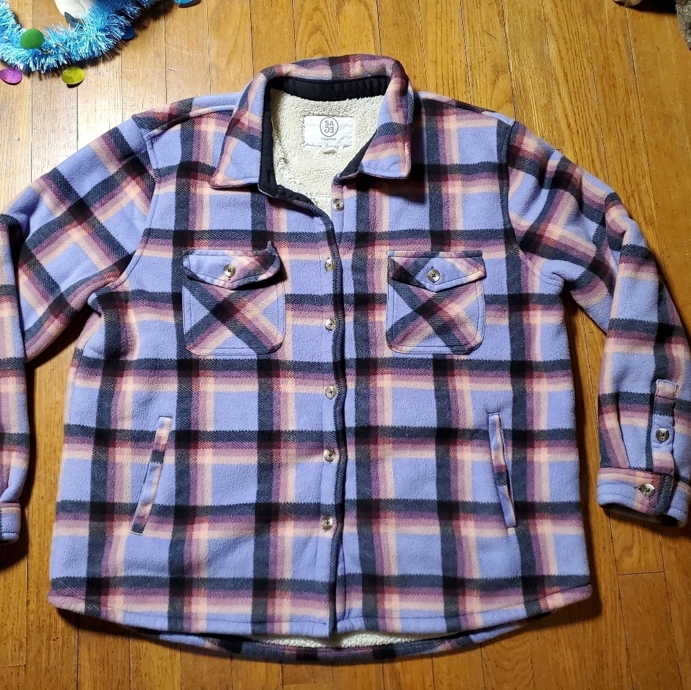 Flannel With Sherpa Lining Sage Collective
